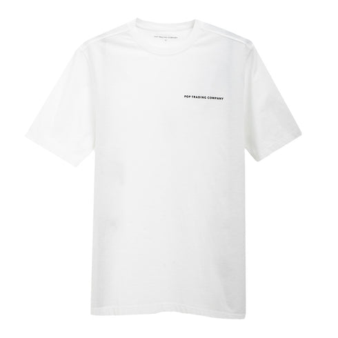 POP Trading Company Logo T-Shirt White/Black POP_NOS_001 Degli Uberti